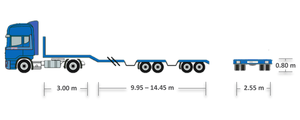 Low Loader Trailer (2-axle-extendable)