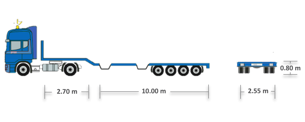 Low Loader Trailer (2-axle-extendable)